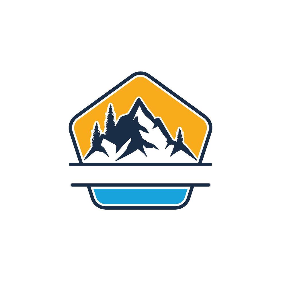 création d'icône logo montagne vecteur