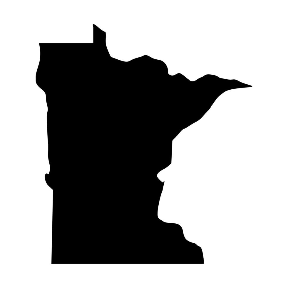 carte du Minnesota sur fond blanc vecteur