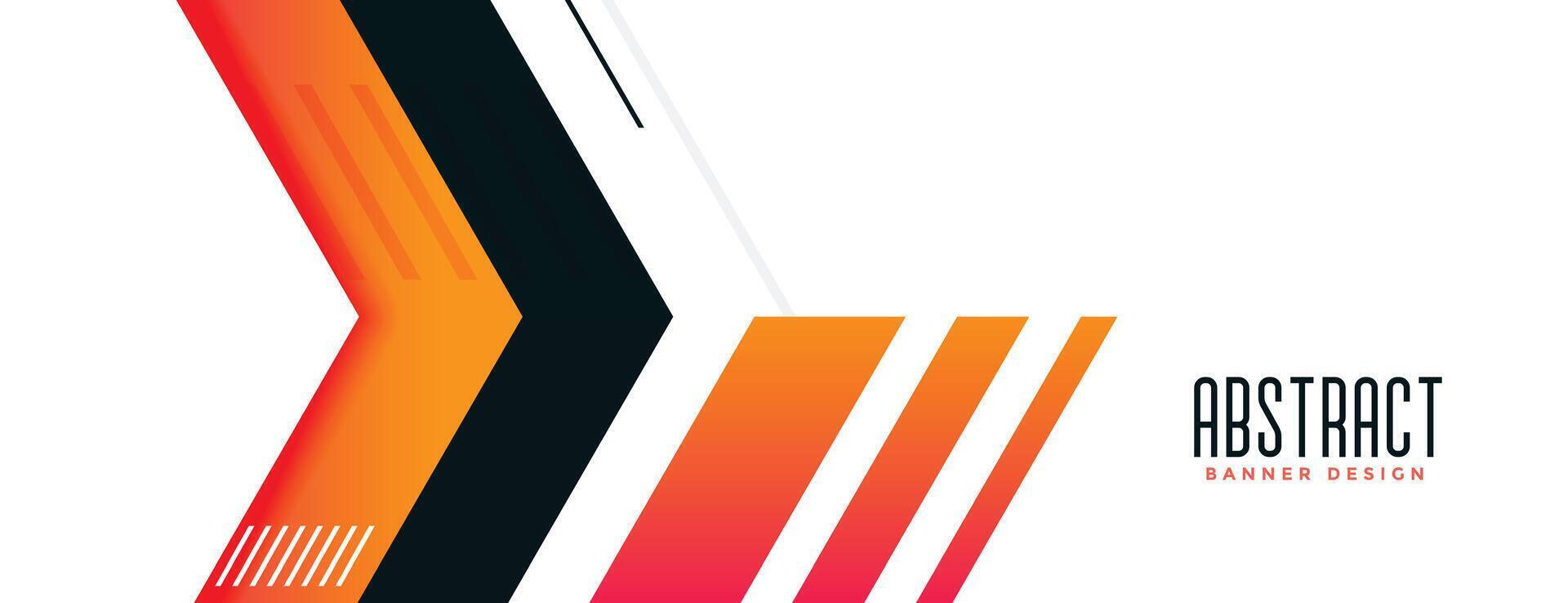 Orange blanc moderne abstrait géométrique bannière conception vecteur