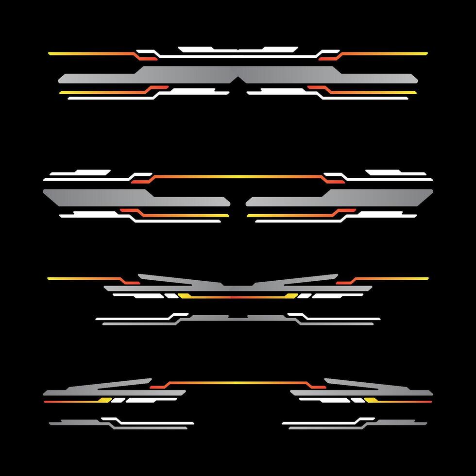 sport courses voiture autocollants Bande abstrait forme . vinyle décalque modèles isolé ensemble vecteur