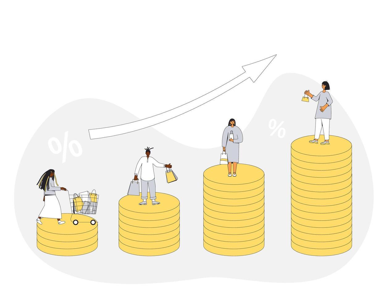 inflation. économique la finance changements processus vecteur