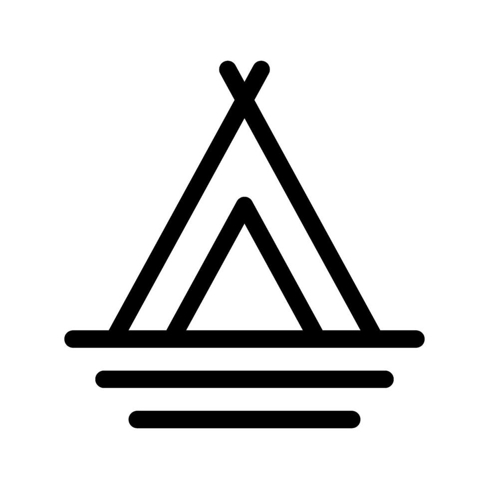 camping tente icône vecteur symbole conception illustration