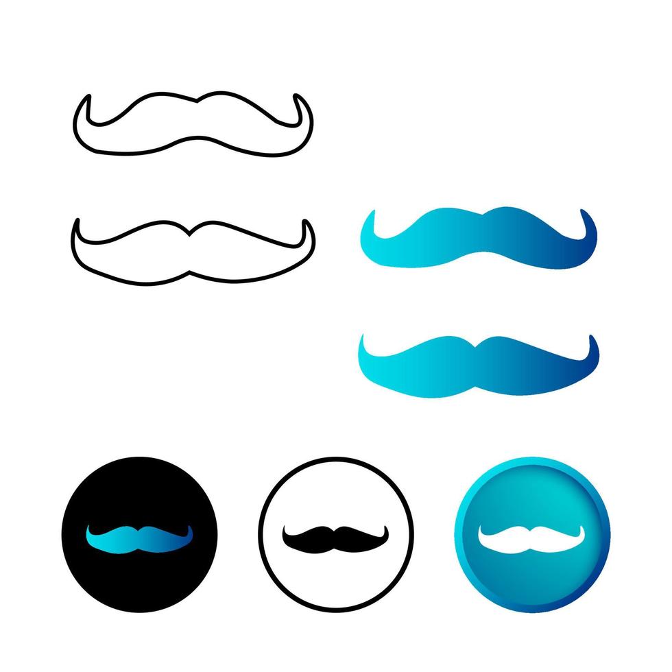 illustration d'icône de moustache abstraite vecteur