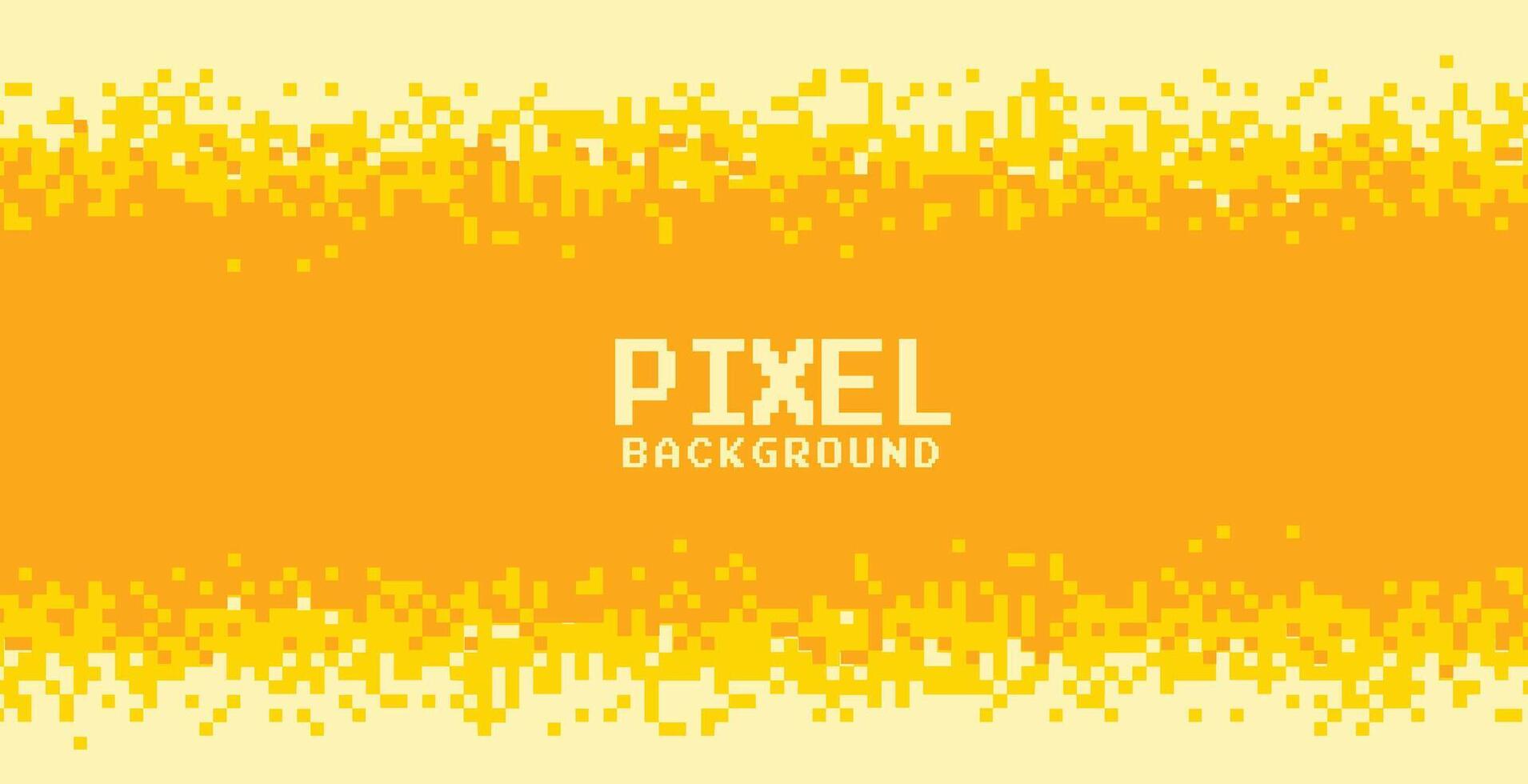Jaune et Orange nuances pixel Contexte conception vecteur