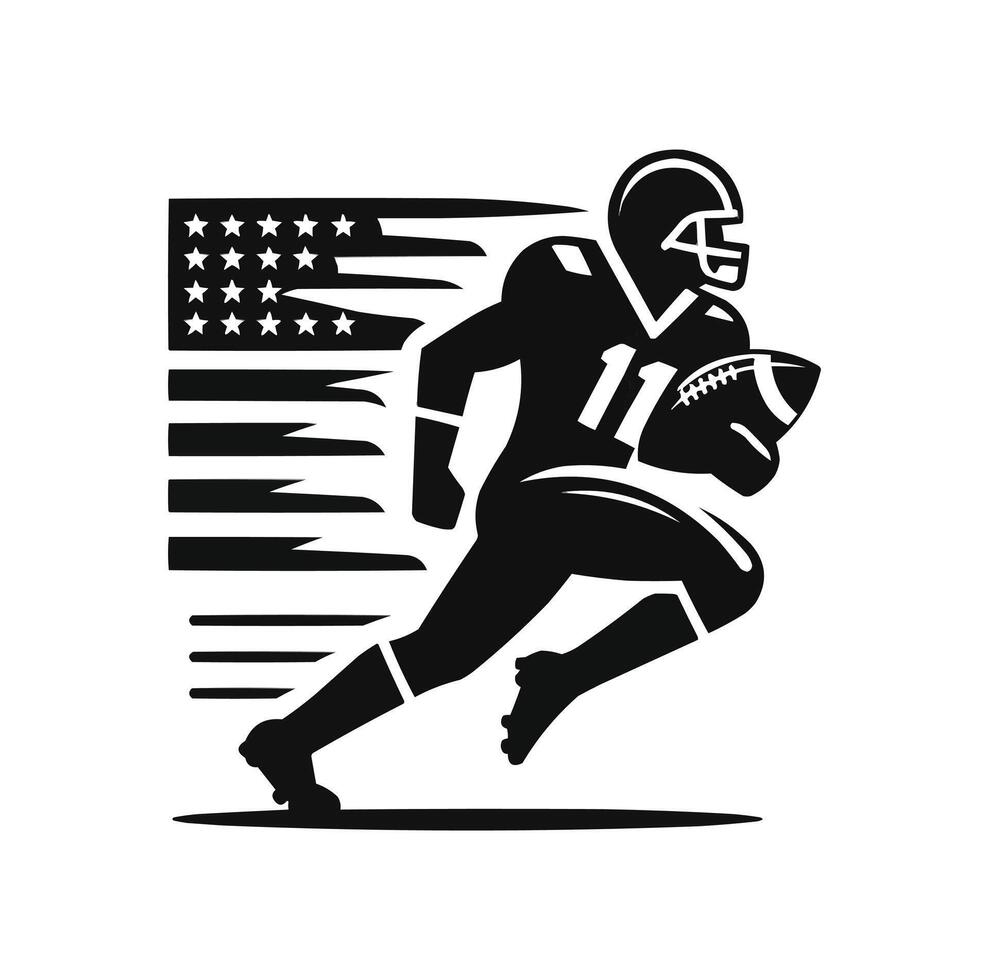 américain Football vecteur silhouette style