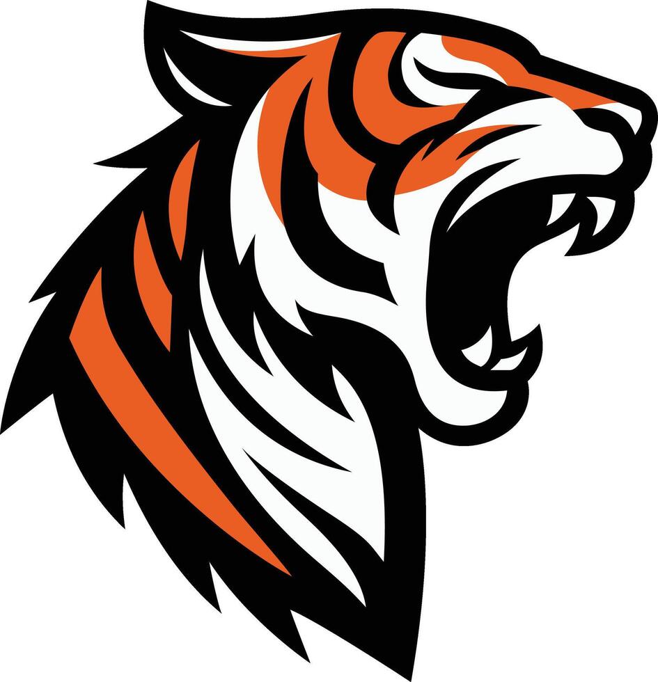 logo mascotte tigre vecteur