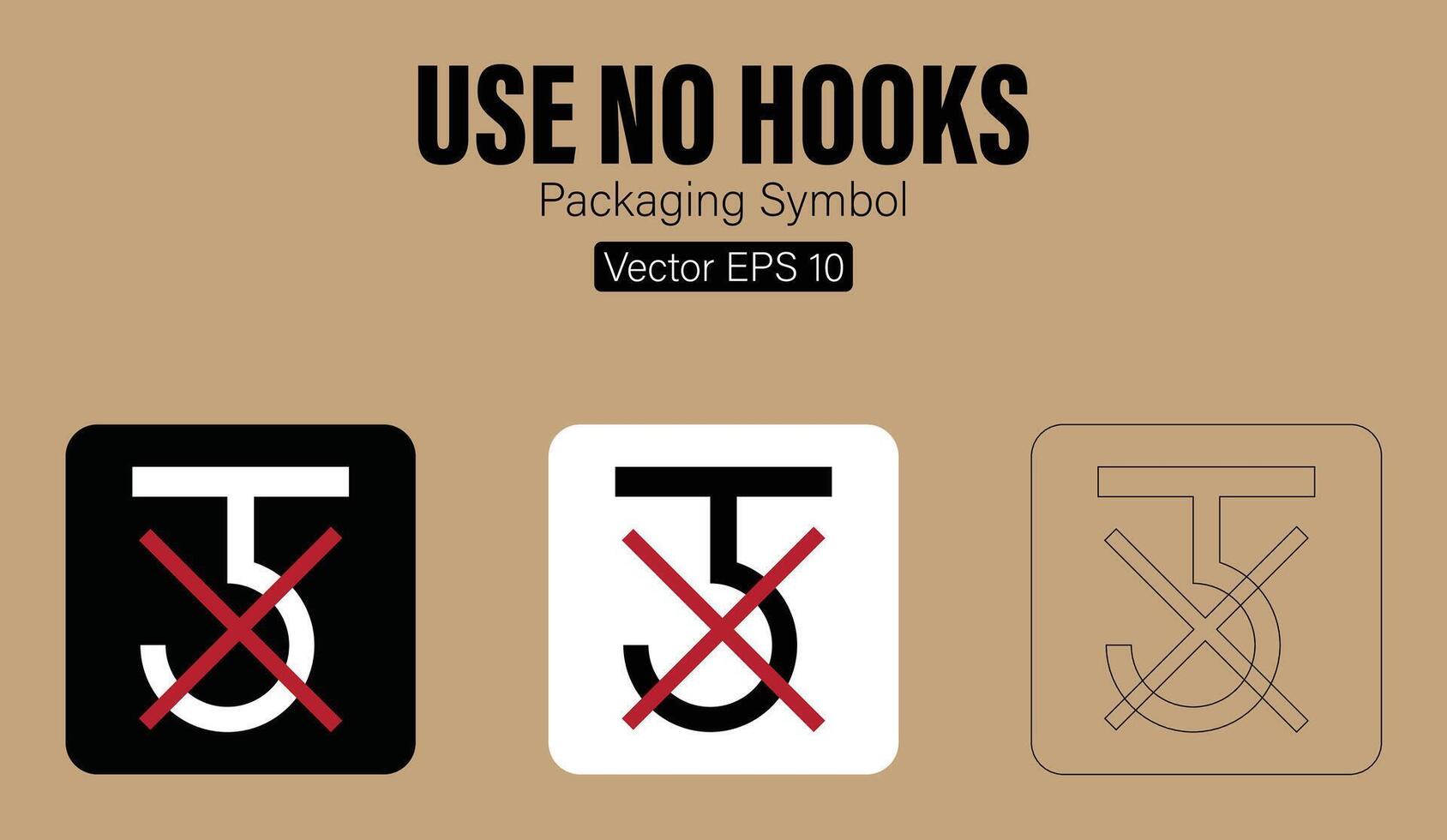 faire ne pas utilisation crochets emballage symbole vecteur