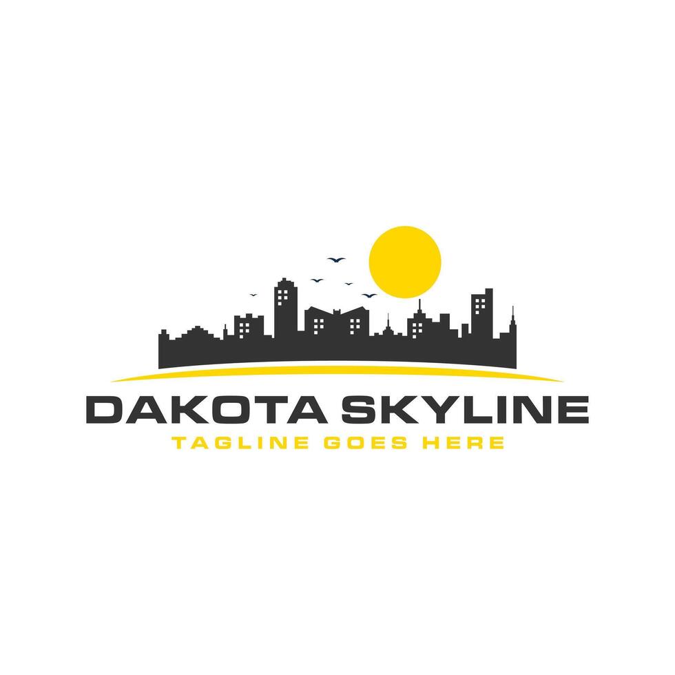 Dakota horizon illustration logo vecteur