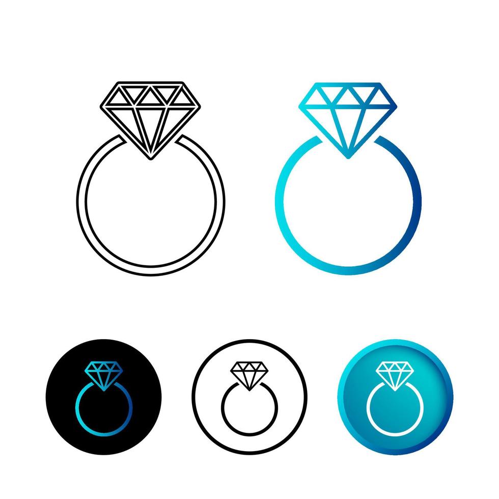 illustration de l'icône de l'anneau abstrait vecteur