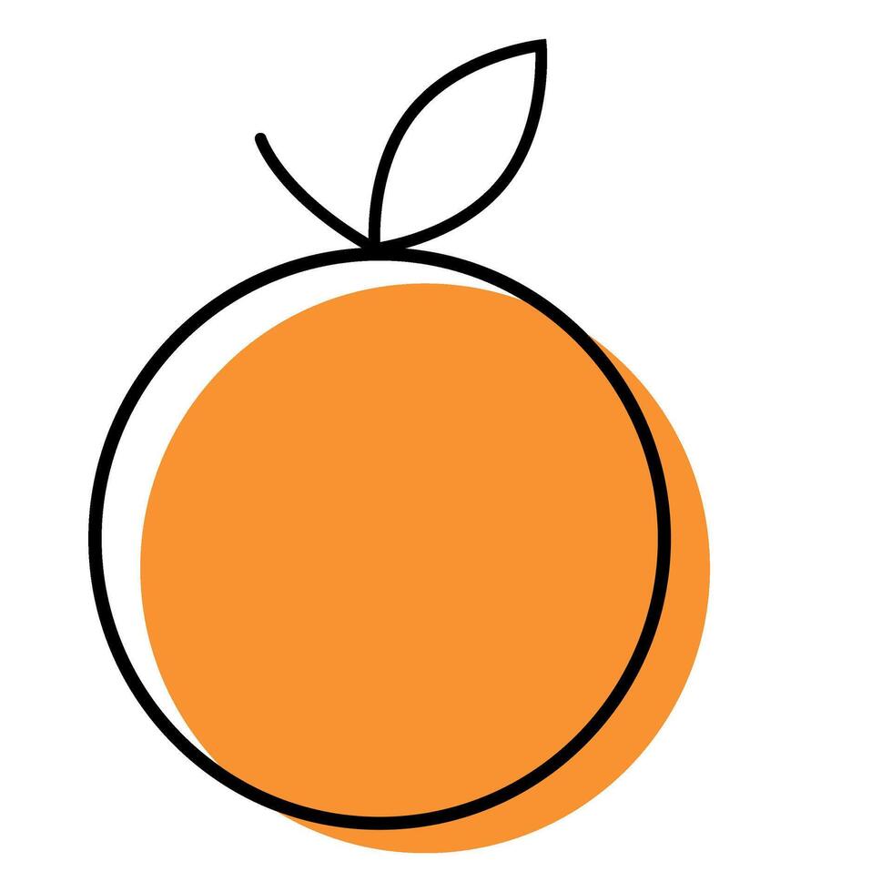 contour Orange icône vecteur