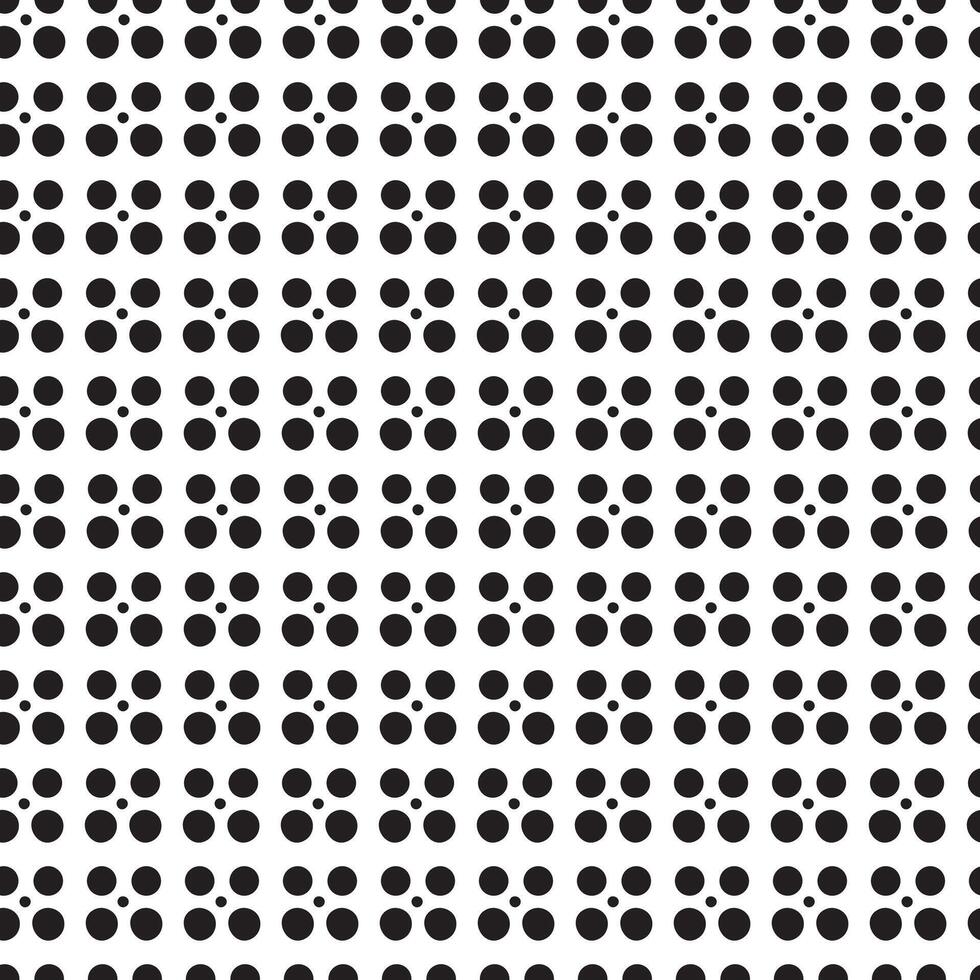 sans couture la grille de groupé noir points modèle sur blanc Contexte. surface art Stock vecteur avec Facile géométrique formes