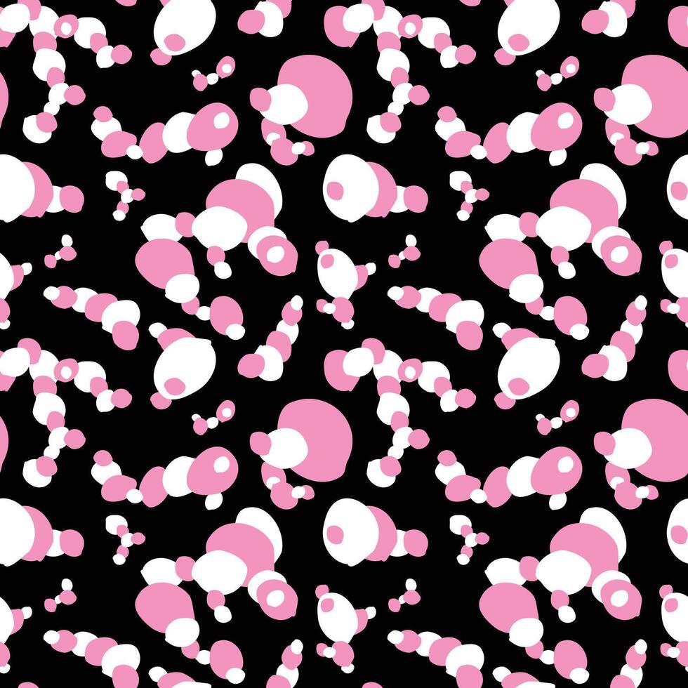 doux rose et blanc, naturellement formé formes, bouillonnant dans une fluide, dynamique conception. surface art vecteur sans couture modèle pour impression sur différent surfaces ou usage dans graphique conception projets.