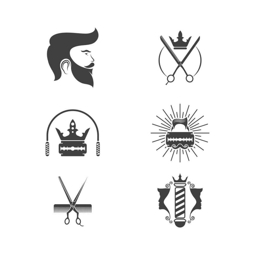 illustration de conception d'icône de vecteur de salon de coiffure