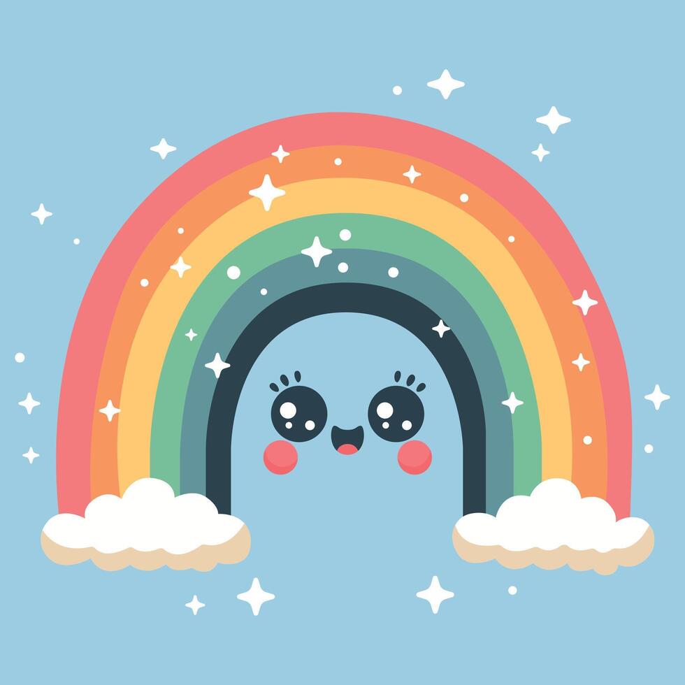 mignonne arc en ciel vecteur illustration pour célébrer fierté journée