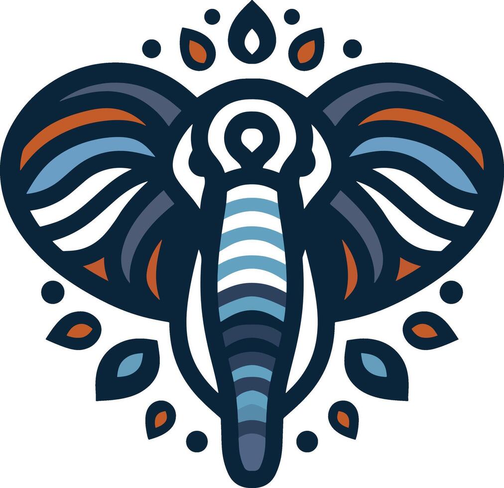 l'éléphant coloré logo vecteur