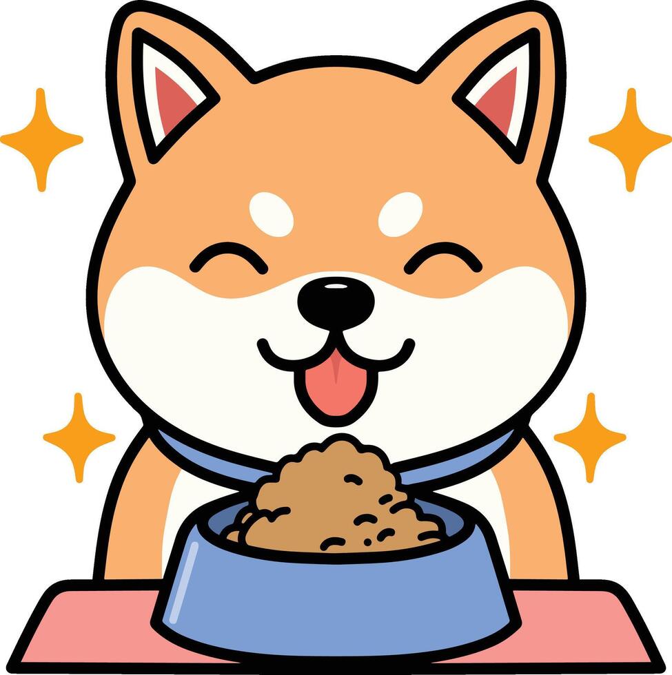 shiba inu mignonne dessin animé vecteur