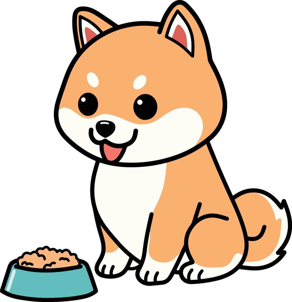 shiba inu mignonne dessin animé vecteur