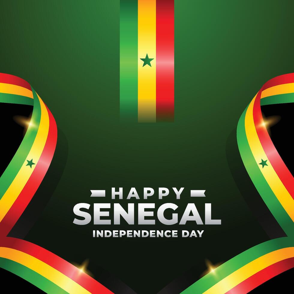 Sénégal indépendance journée conception illustration collection vecteur
