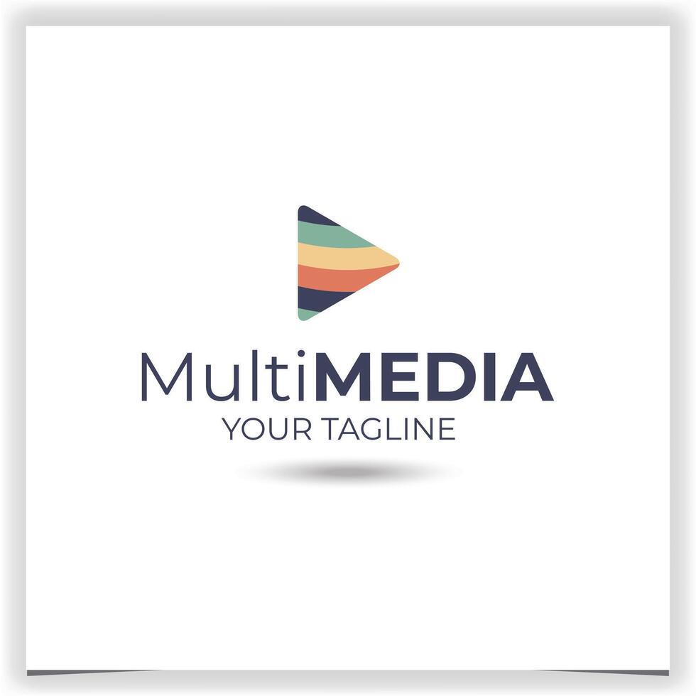 vecteur multimédia logo conception modèle