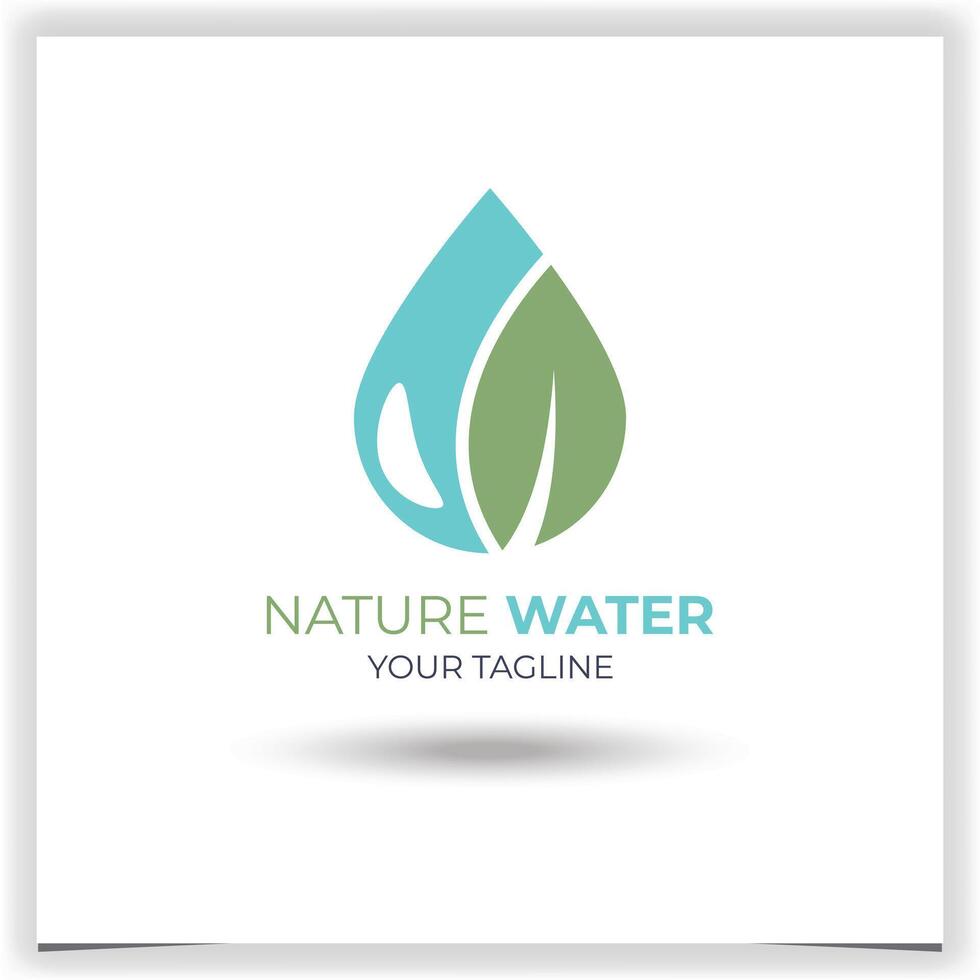vecteur écologique Puissance entreprise logo feuilles dans l'eau logo modèle