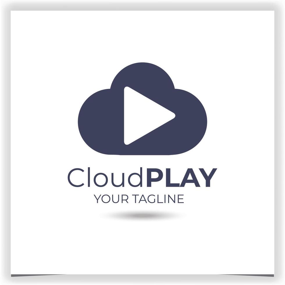 vecteur nuage joueur en ligne logo conception modèle