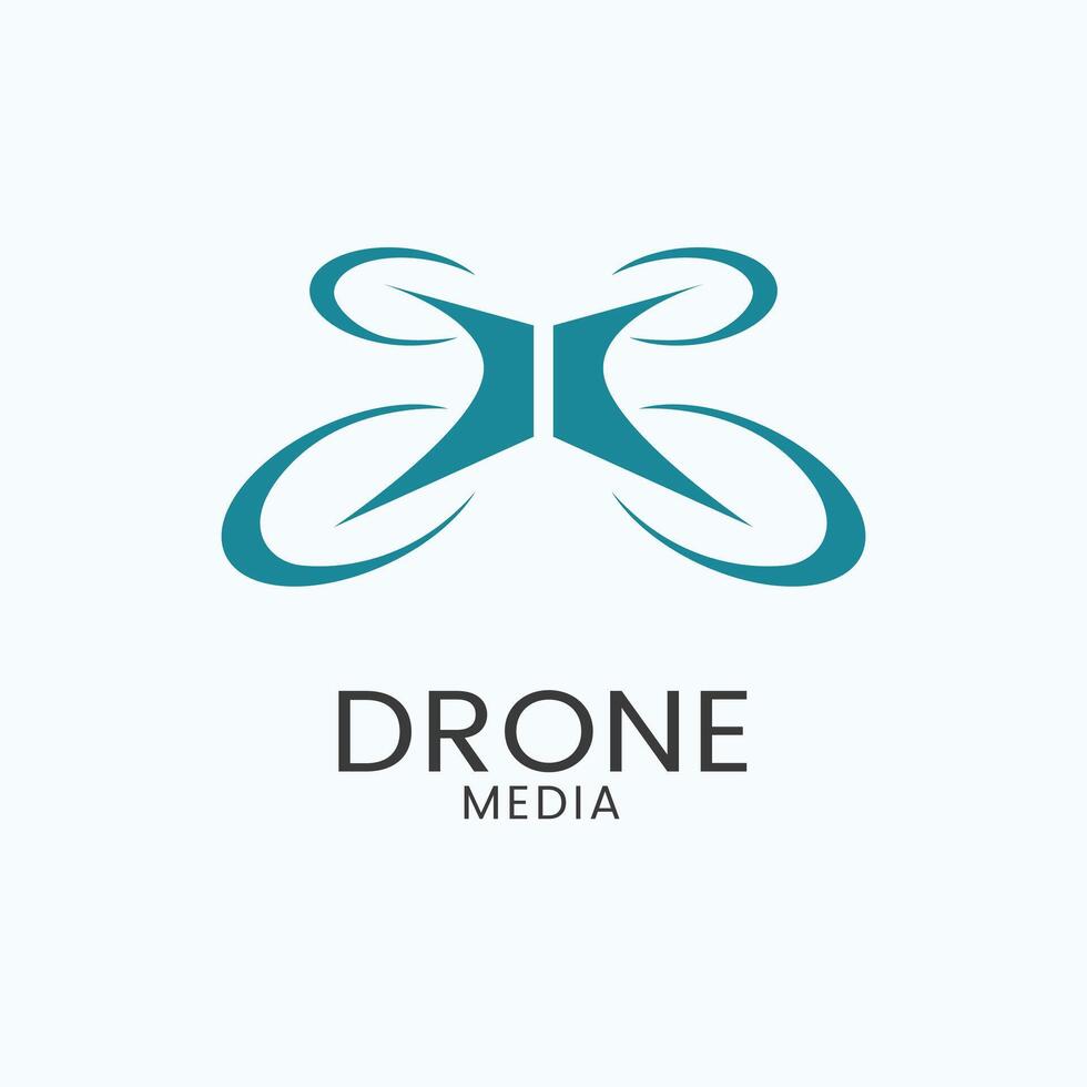 drone logo marque identité mouche haute concept gratuit vecteur logo
