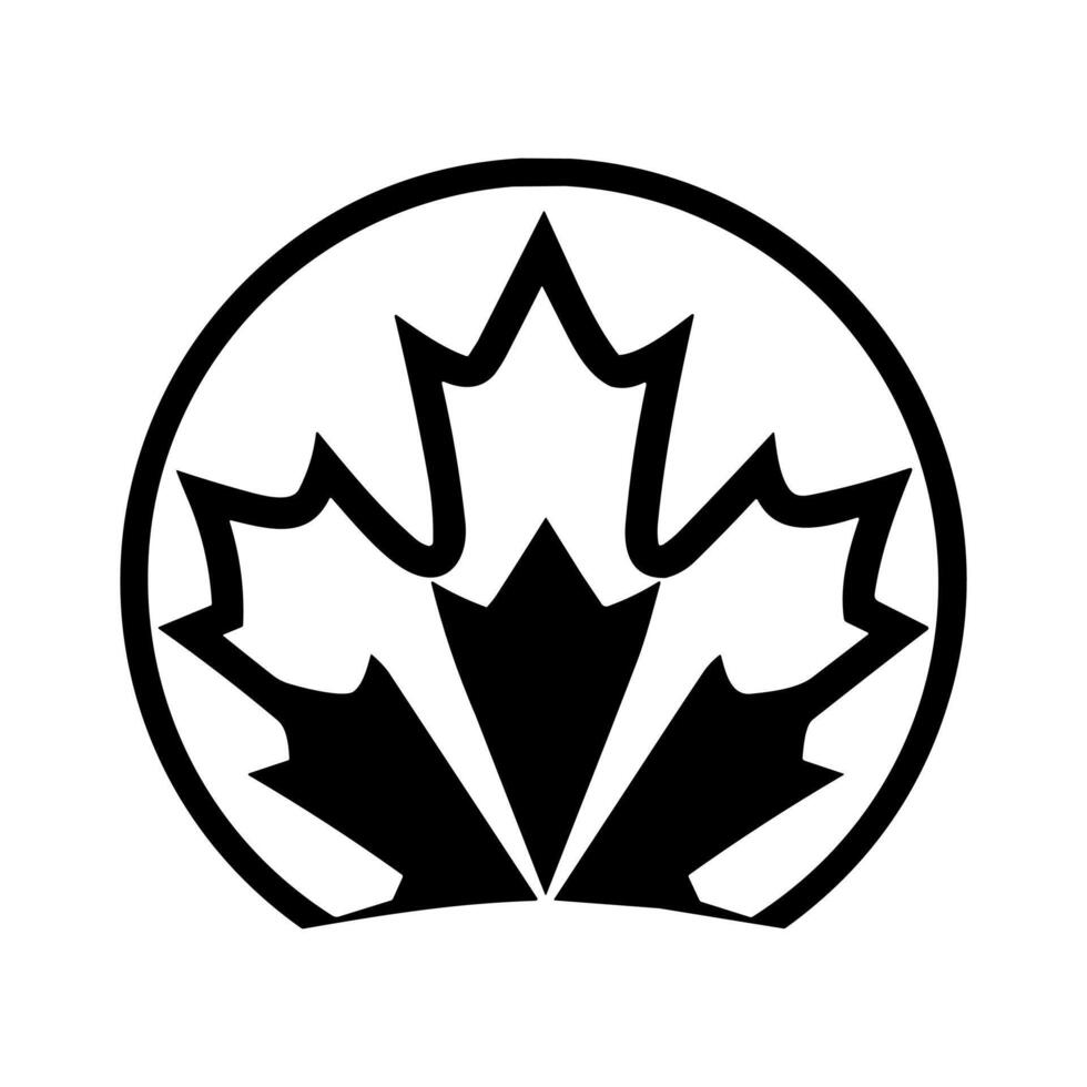 érable feuille logo vecteur, érable feuille silhouette vecteur