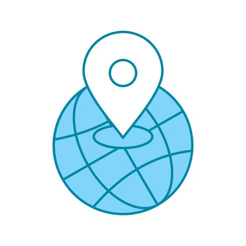 icône de localisation mondiale vector