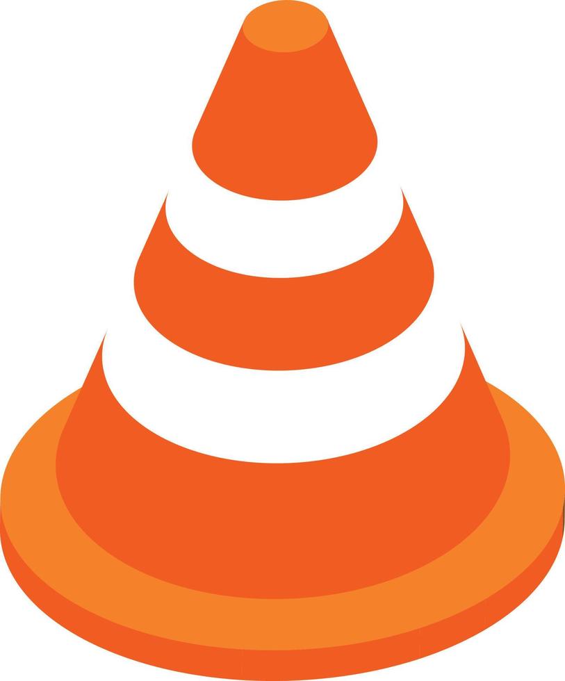 icône de cône de signalisation illustration vectorielle vecteur