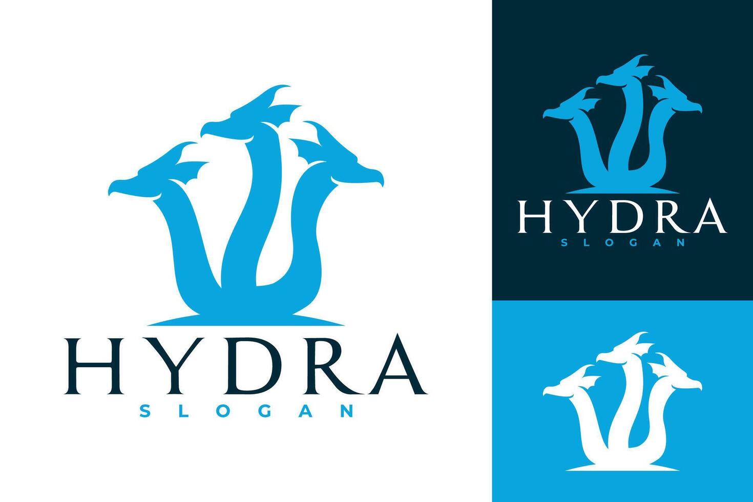 hydre dragon logo conception vecteur