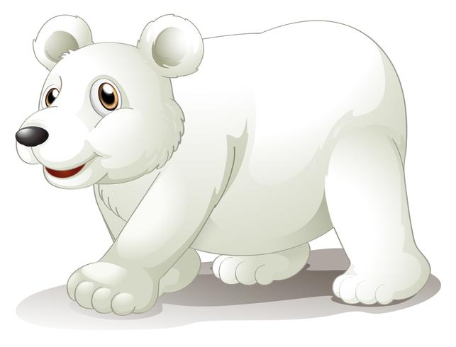 Un gros ours blanc vecteur