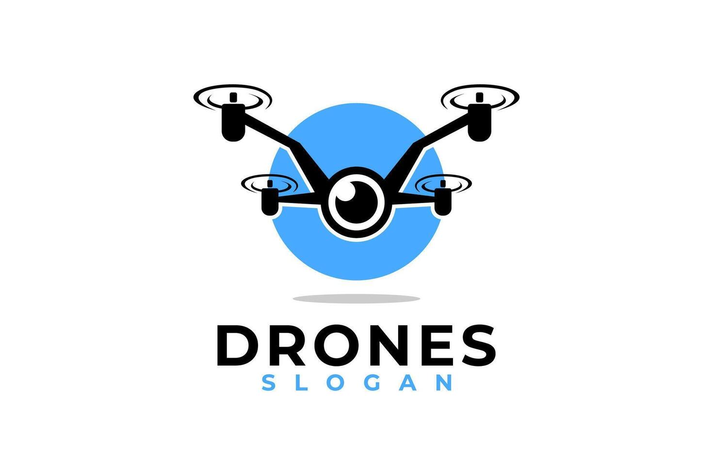 drone avec caméra vecteur logo conception