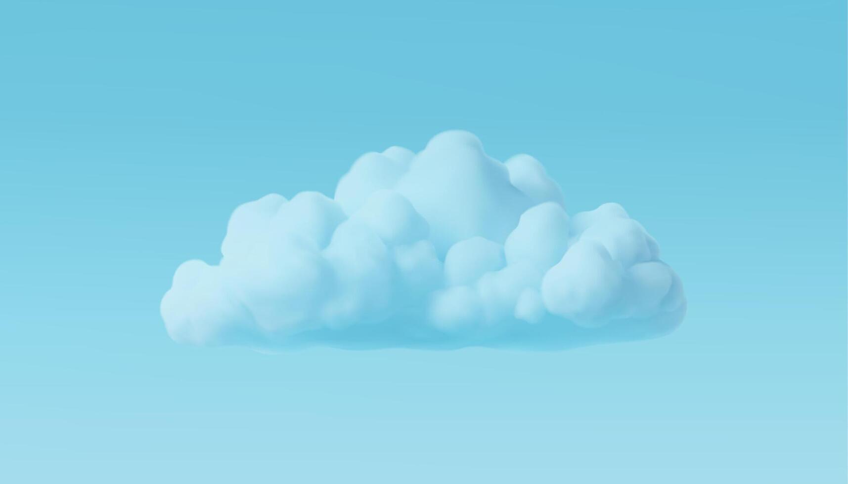 duveteux nuage fumée air bleu ciel atmosphère cloudscape paradis pièce 3d icône réaliste vecteur