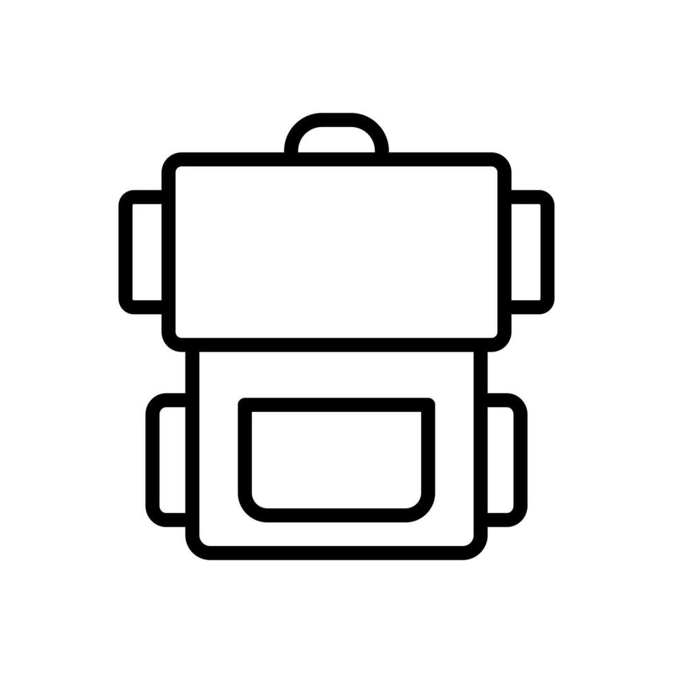 sac à dos icône symbole vecteur modèle