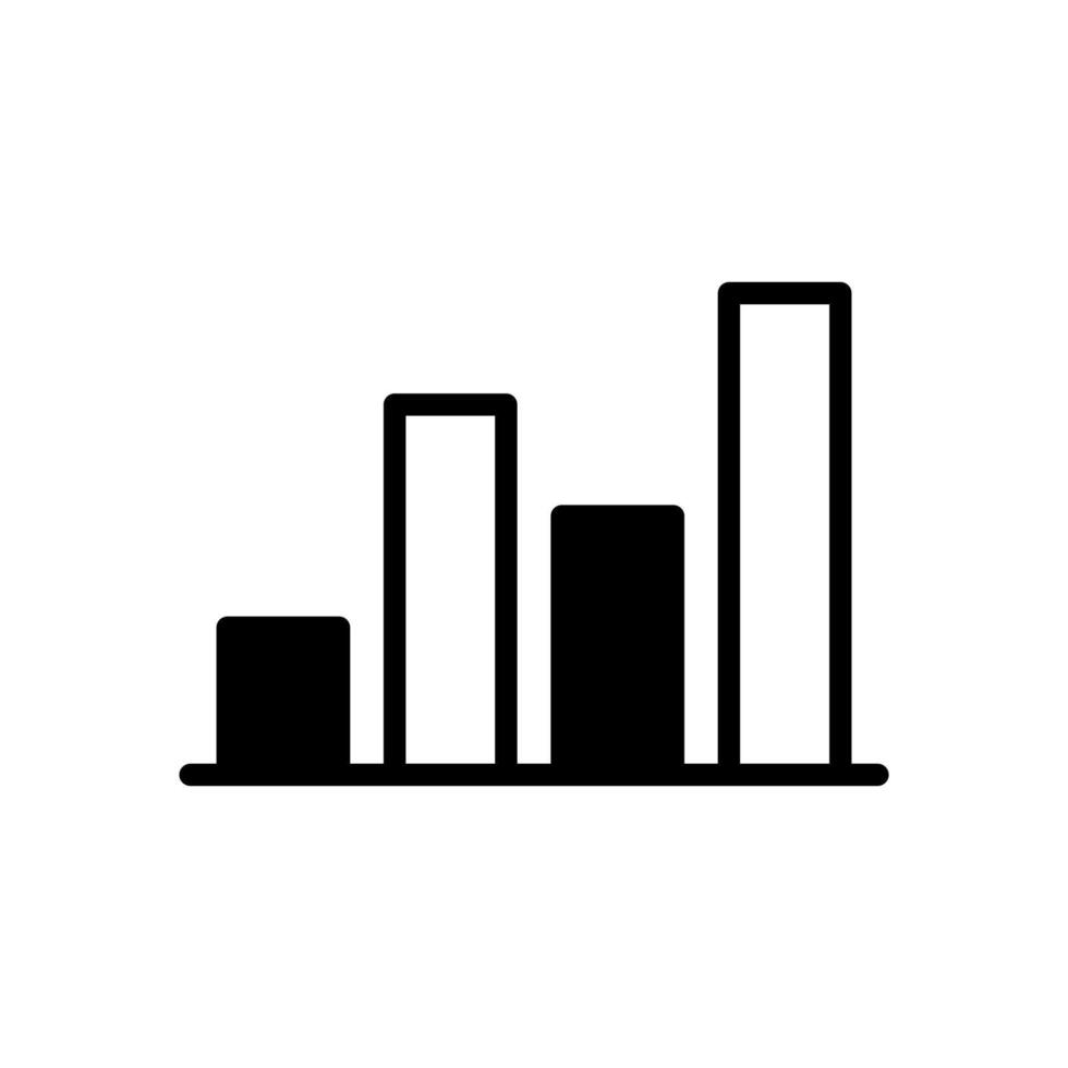 statistique bar icône symbole vecteur modèle