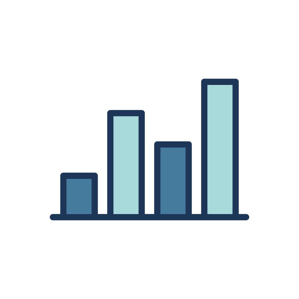 statistique bar icône symbole vecteur modèle