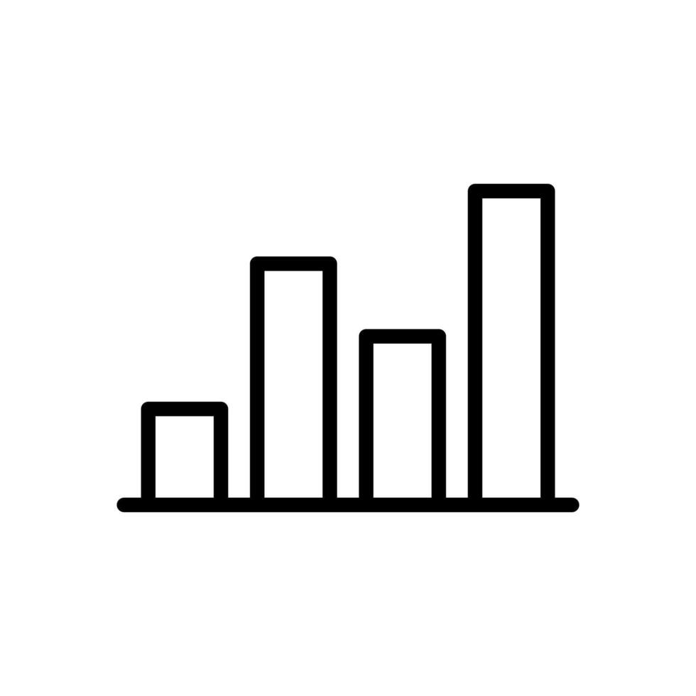 statistique bar icône symbole vecteur modèle