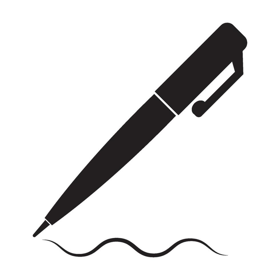 Fontaine stylo icône logo vecteur conception modèle