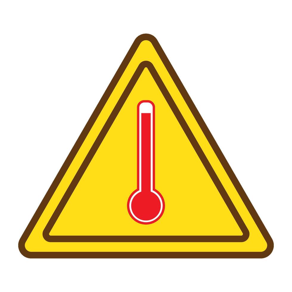 extrême chaleur avertissement icône logo vecteur conception modèle