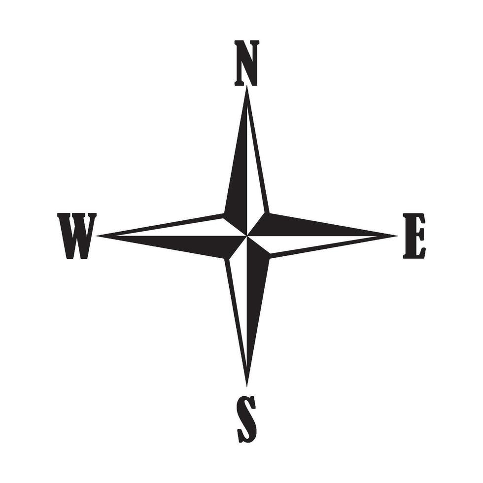 points de le boussole icône logo vecteur conception modèle