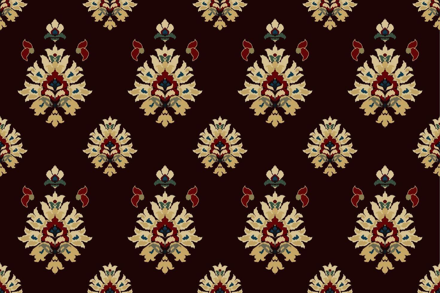 ikat tribal Indien sans couture modèle. ethnique aztèque en tissu tapis mandala ornement originaire de boho chevron textile.géométrique africain américain Oriental traditionnel vecteur illustrations. broderie style.
