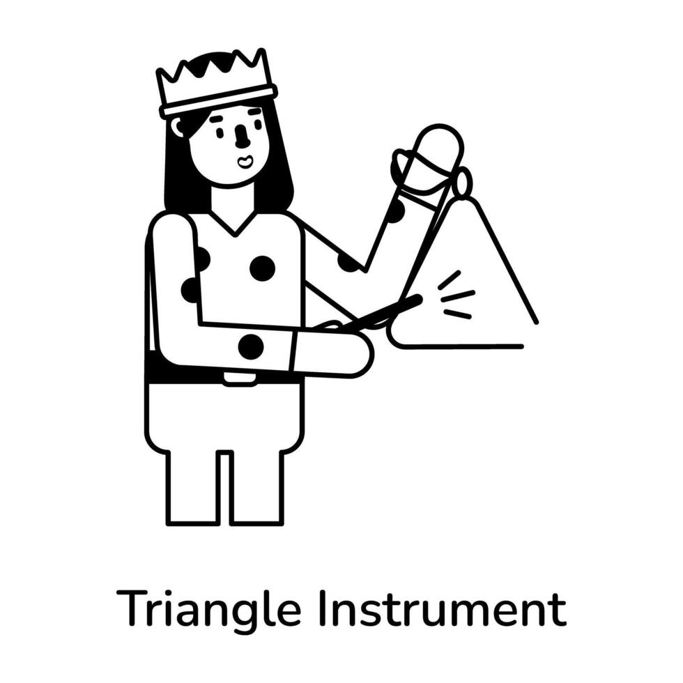 branché Triangle instrument vecteur