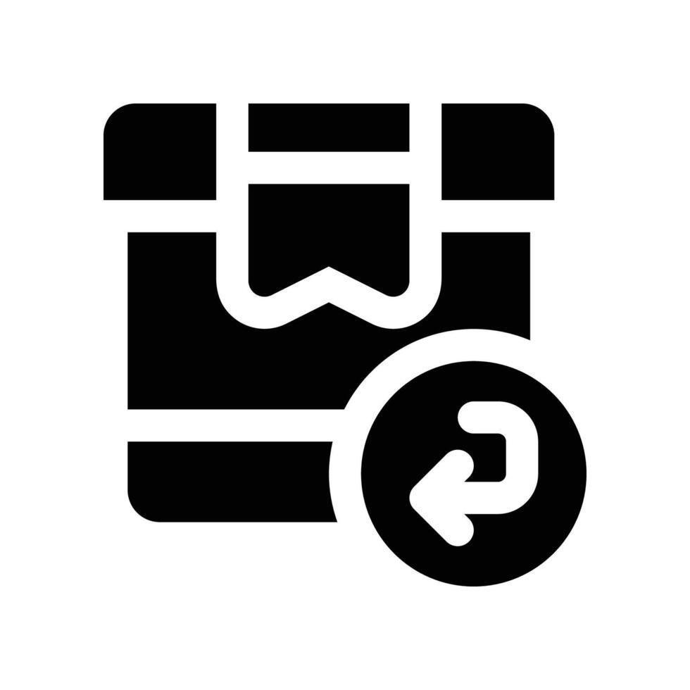 revenir livraison icône. vecteur glyphe icône pour votre site Internet, mobile, présentation, et logo conception.