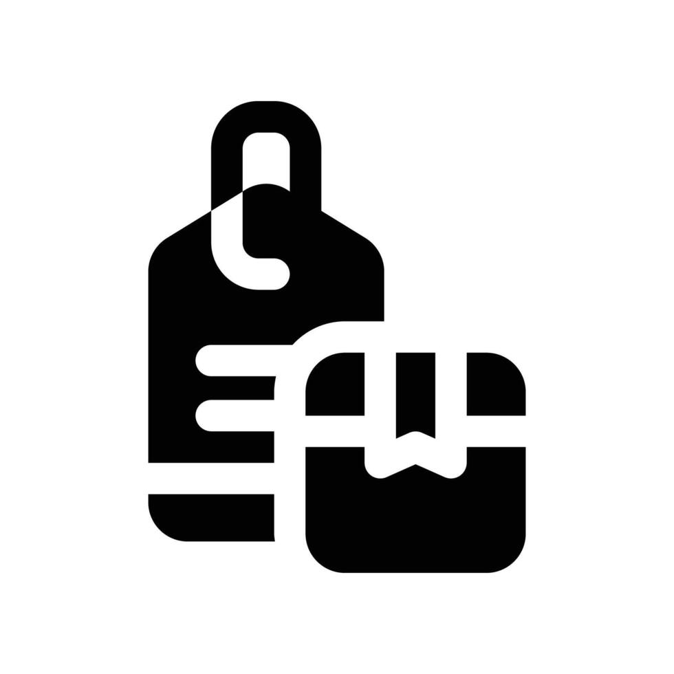 étiquette boîte icône. vecteur glyphe icône pour votre site Internet, mobile, présentation, et logo conception.