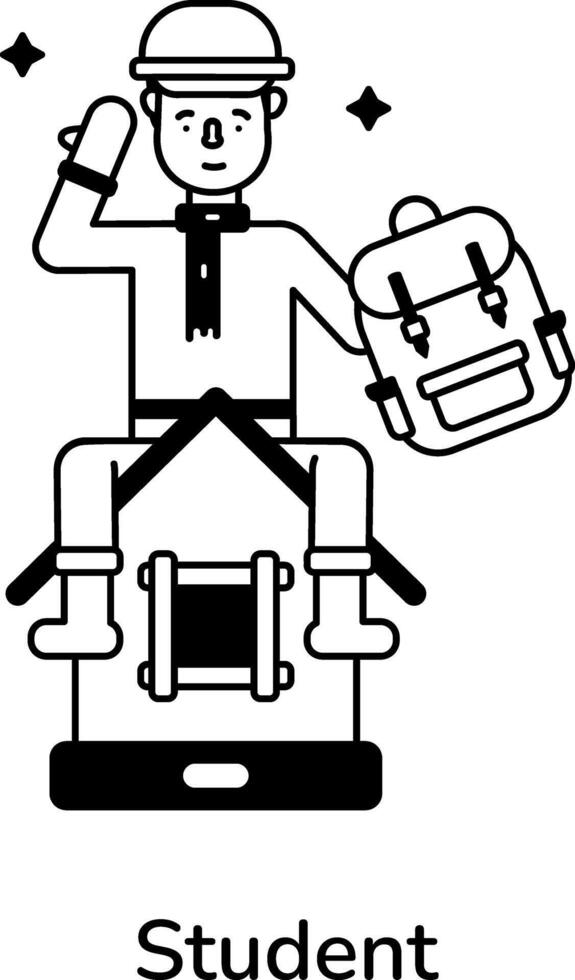 concepts étudiants à la mode vecteur