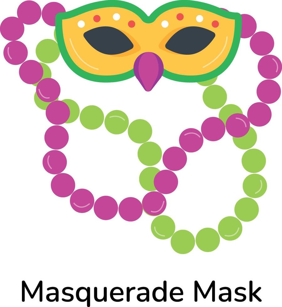 masque de mascarade à la mode vecteur