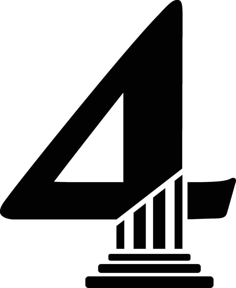 nombre 4 pilier loi logo vecteur