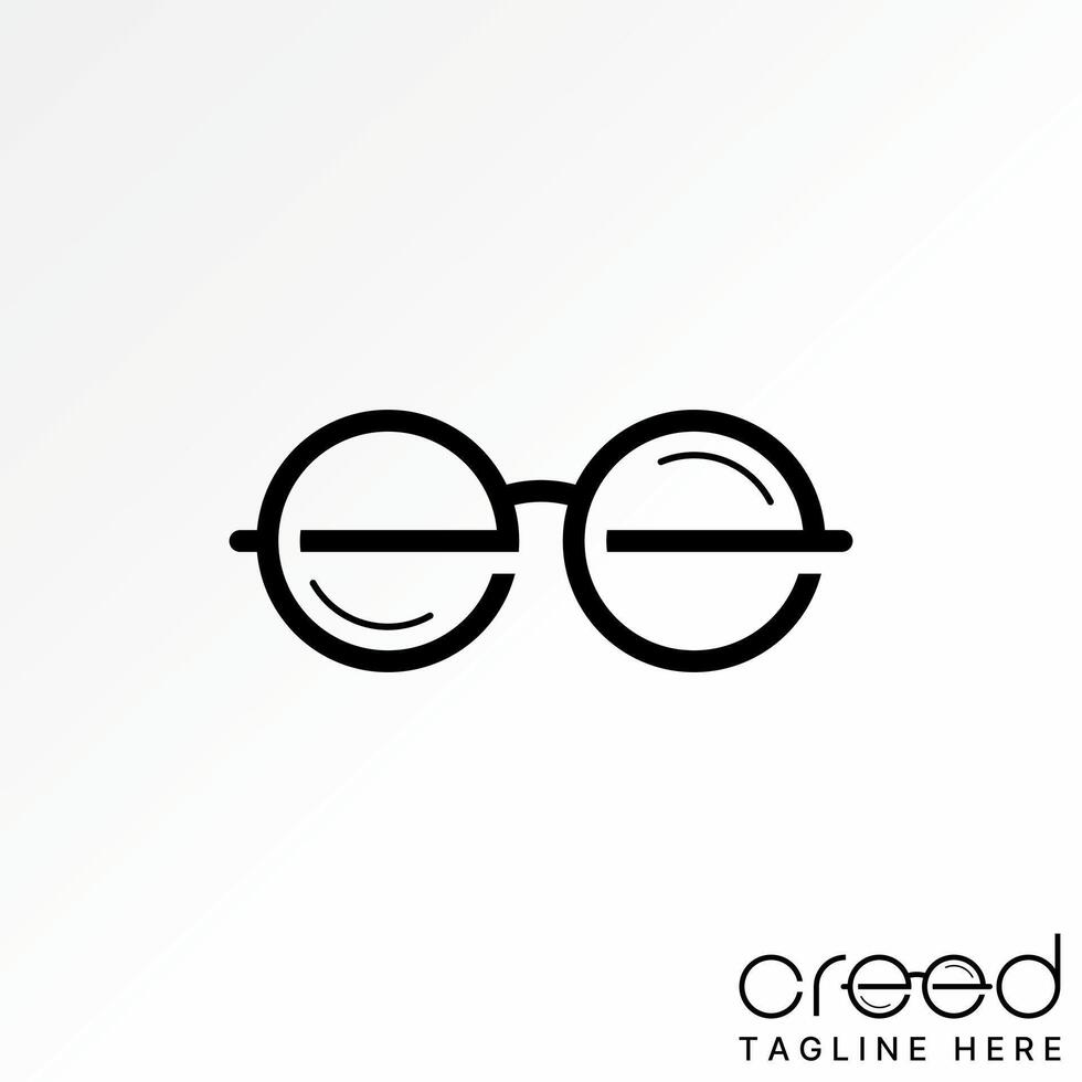 logo conception graphique concept Créatif prime vecteur Stock signe lettre initiale ee Police de caractère comme œil des lunettes des lunettes de soleil vision. en relation à typographie optique