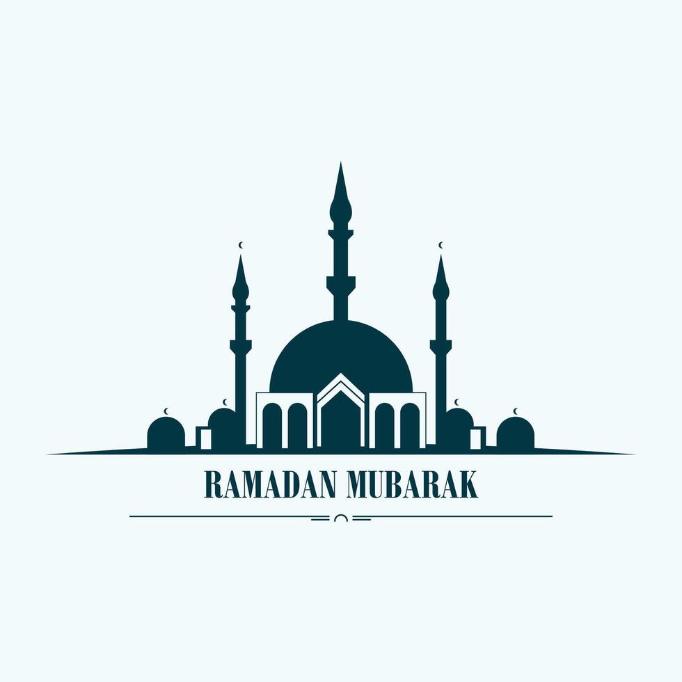 Ramadan moderne mosquée islamique logo icône concept vecteur conception