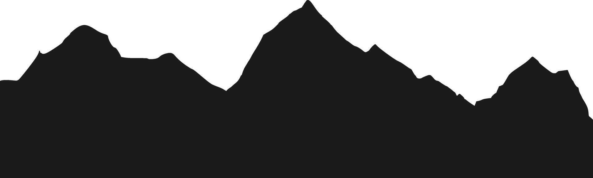silhouette de la chaîne de montagnes vecteur